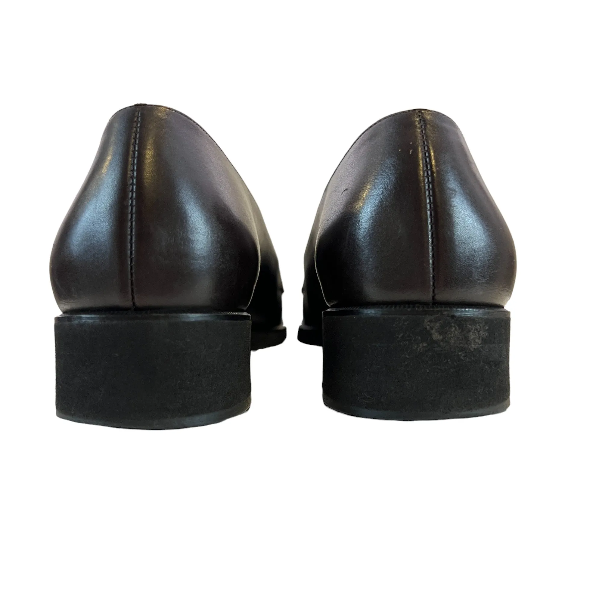 Salvatore Ferragamo Logo Brown Leather Suede Loafers Size 6 1/2 2A Dr Loafers