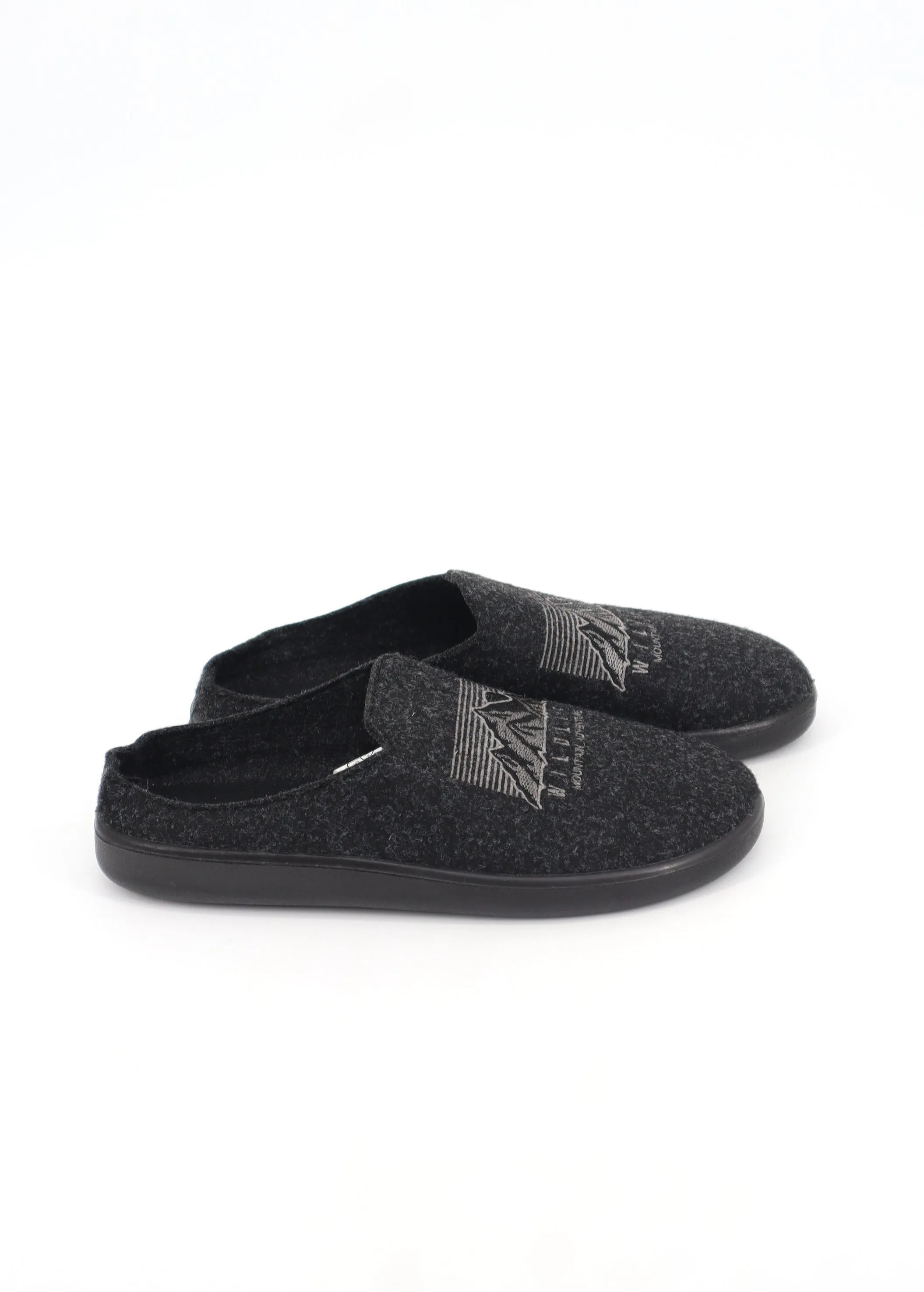 Men's Graphic Embroidered Slippers,Dark Grey Sew Slippers Pattern