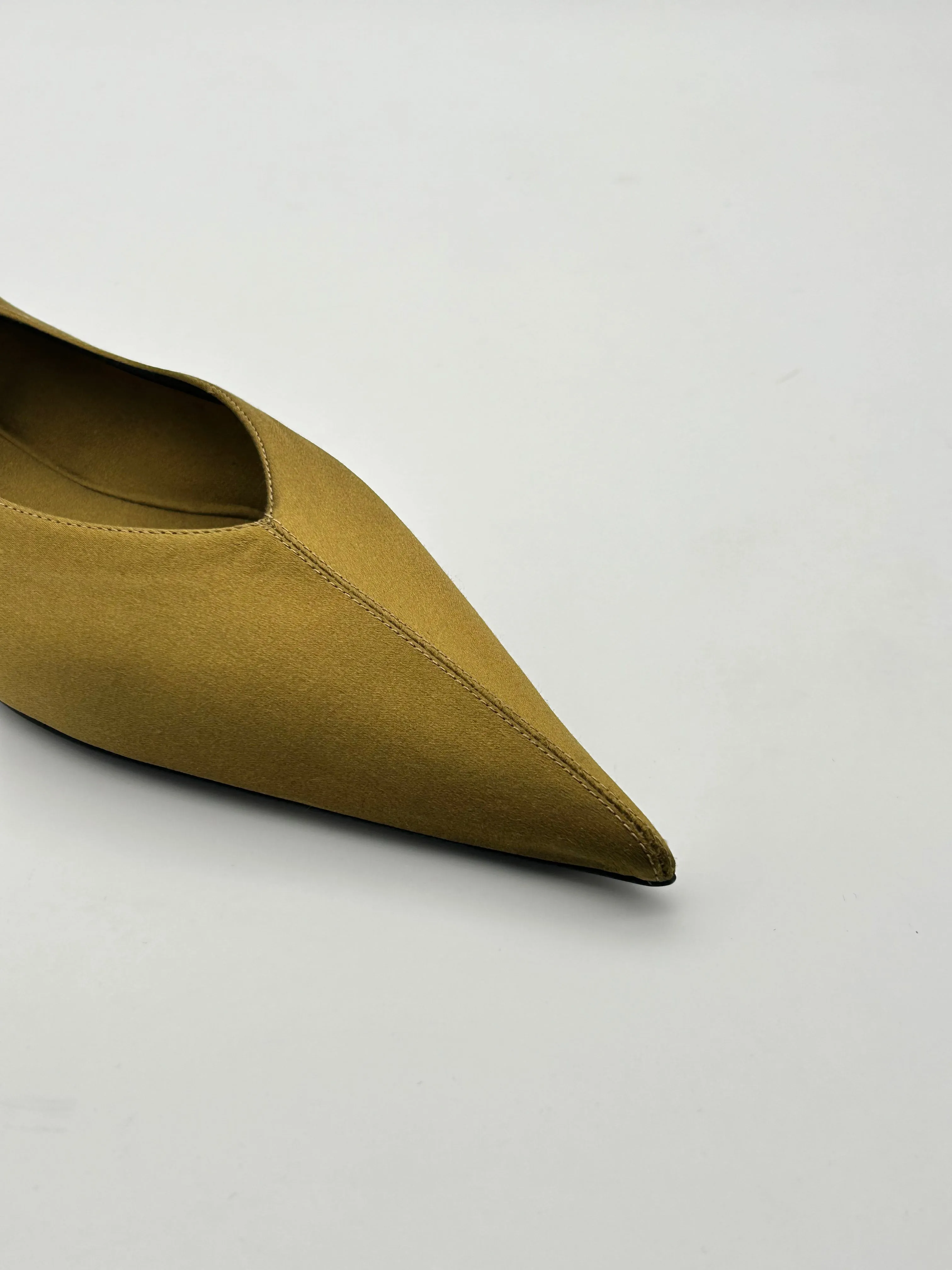 Penny Loafers Leather Ballerine Nour In Satin