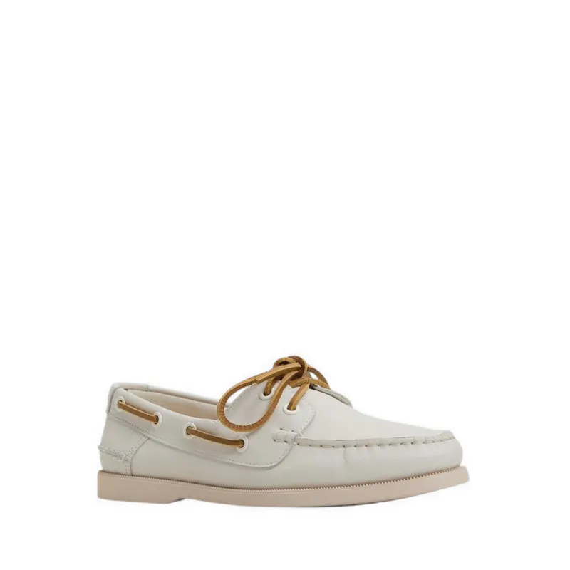 Vance And Hines Slip On HARBORCHIC BOAT SHOE - WHITE/BONE