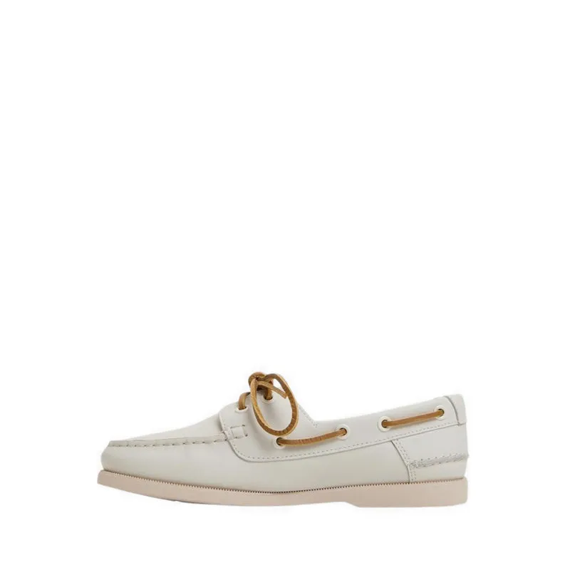 Slip On Business Shoes HARBORCHIC BOAT SHOE - WHITE/BONE