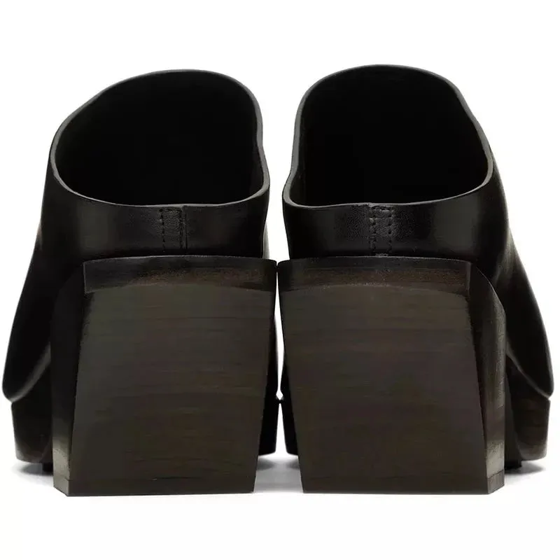 Square Toes Men's High Heel Slipper Best Friend Slippers