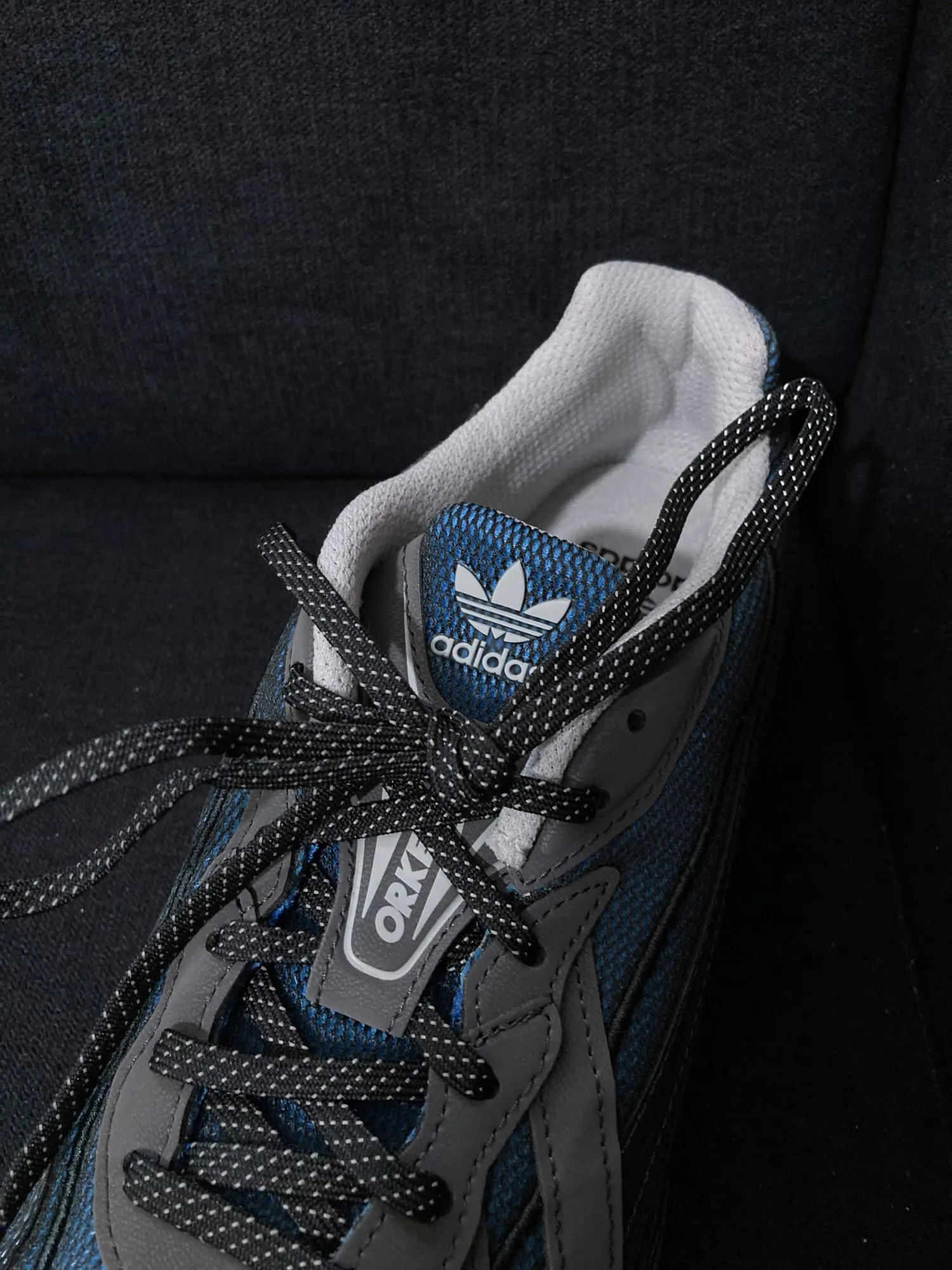 Adidas Originals dark blue orketro sneakers - mens US size 9 blue carbon black Sale On Adidas Shoes