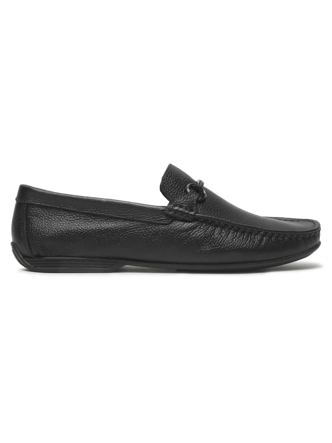 Casual Premium Shoes Men's Black Leather Flexi 360 Loafers