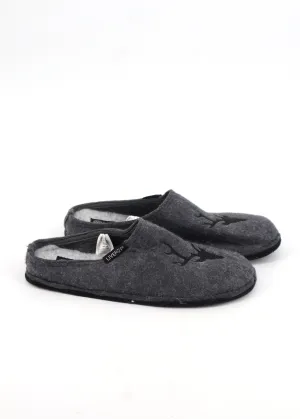 Gemma Slippers Men's Graphic Embroidered Slippers,Grey