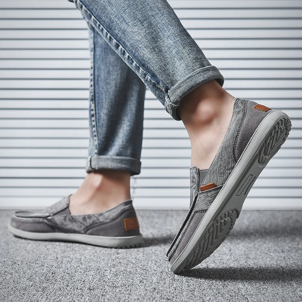 Jorts And Loafers Mens Classic Cloth Shoes Breathable Slip on Flat Loafer | runandup