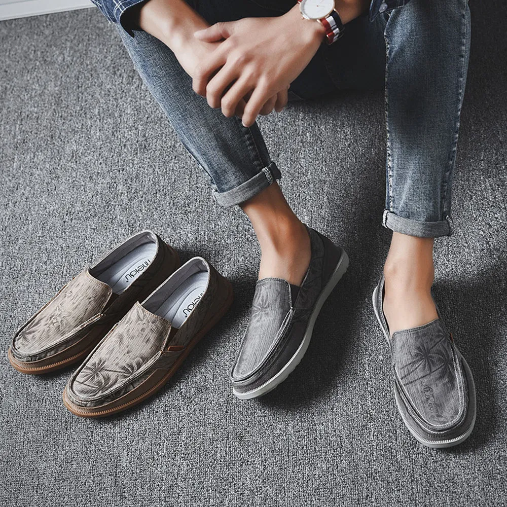 Mens Classic Cloth Shoes Breathable Slip on Flat Loafer | runandup Soho Loafers