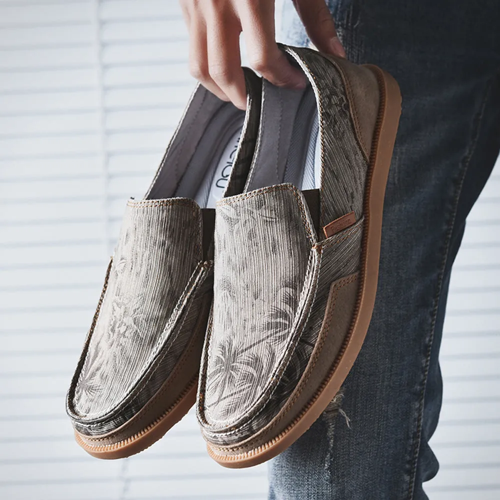 Mens Classic Cloth Shoes Breathable Slip on Flat Loafer | runandup Johnston & Murphy Loafers