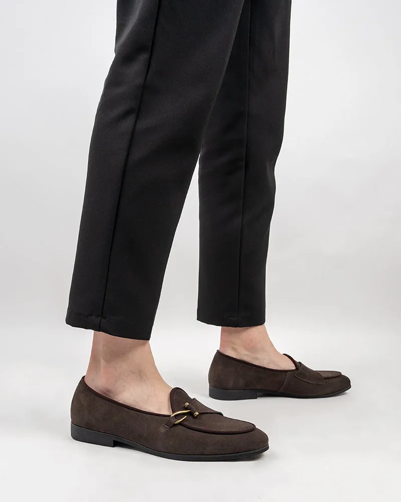 Black Jeans Loafers Men's Casual Suede Slip On Flats Boat Loafers