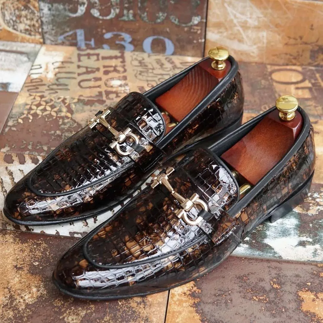 Adler Shoe - AS 2701-3 Gucci Slip On Loafers Dupe