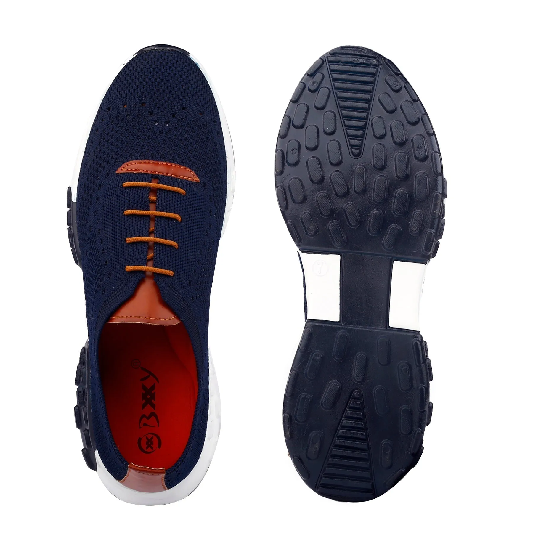 Men's Stylish Breathable Knitted Casual Sports Lace-Up Shoes Casual Shoe Styles