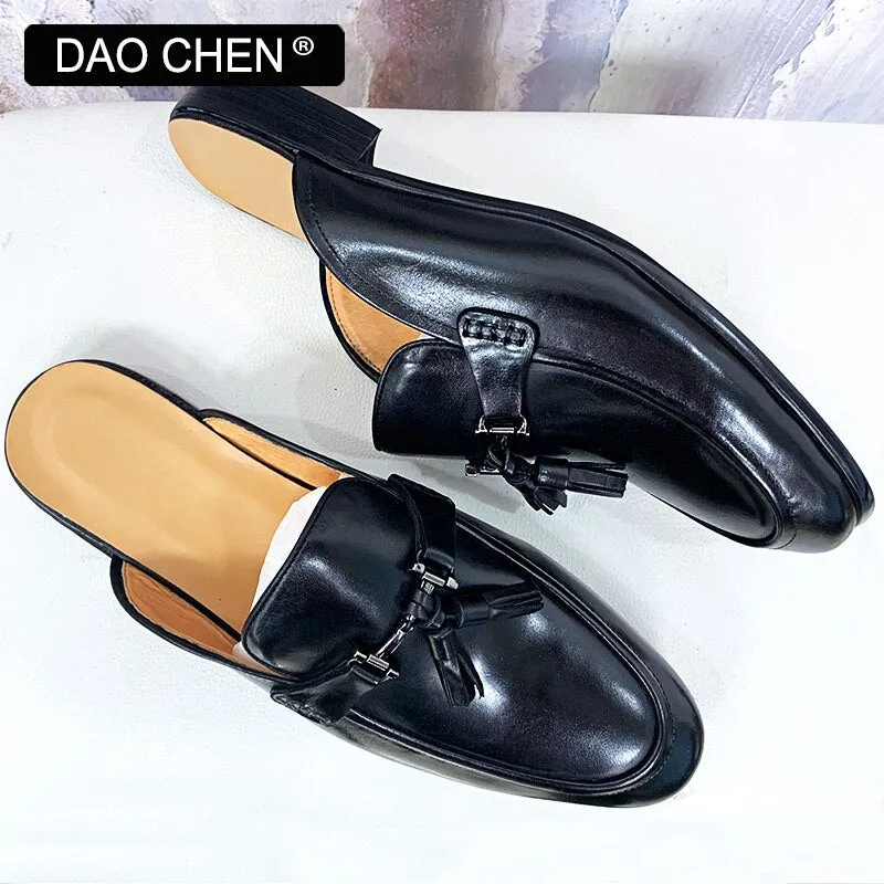 FASHION MENS TASSEL SLIP ON MULES Caterpillar Casual Shoes