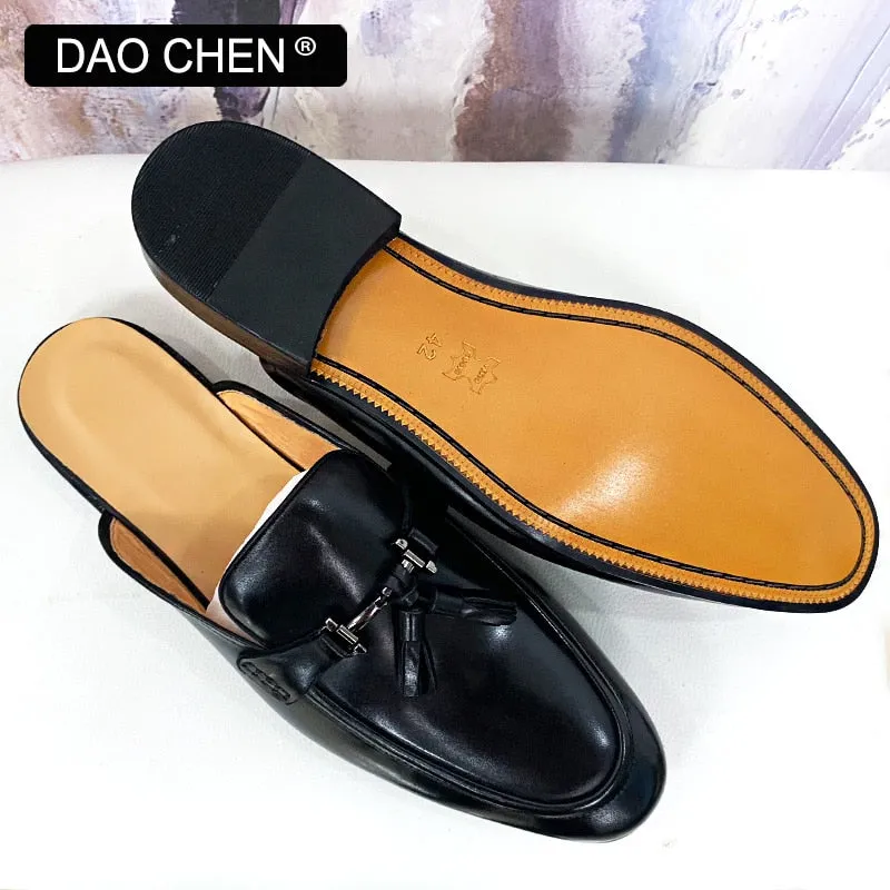 Casual Summer Slip Shoes FASHION MENS TASSEL SLIP ON MULES