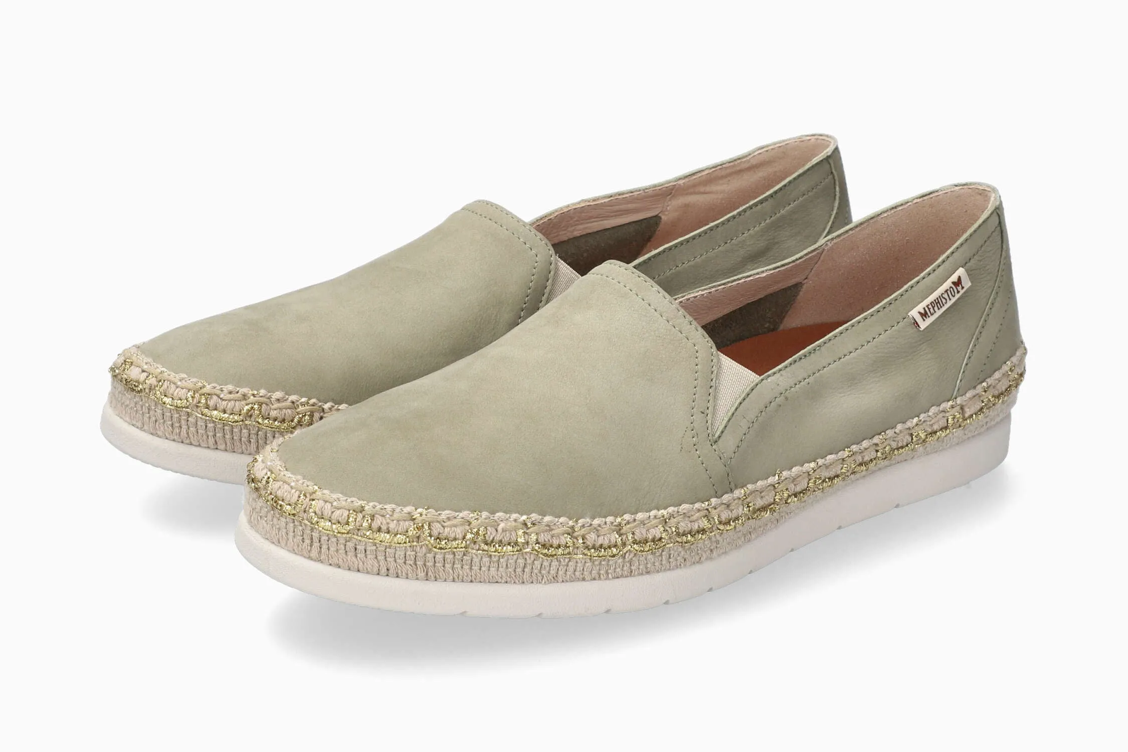Slip-on Stacked Checkerboard Skate Shoe Valina - Light Khaki