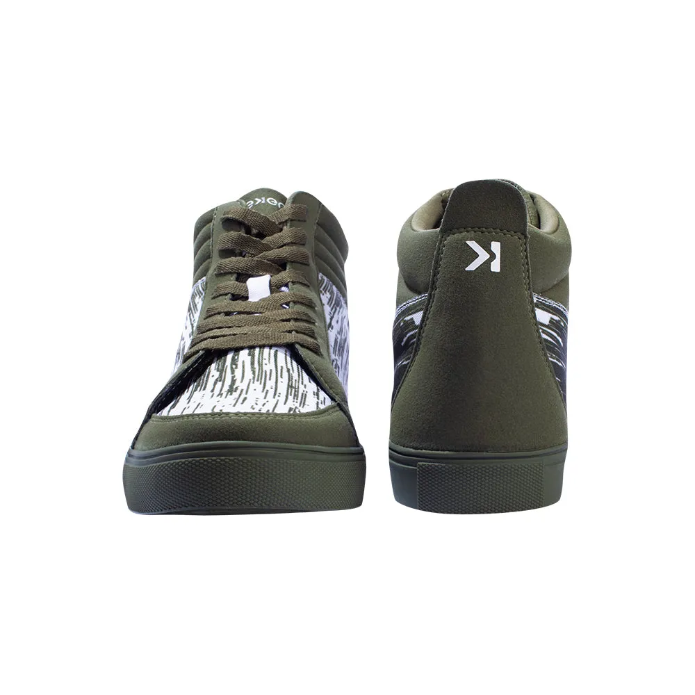 Eeken E1A009 Olive Green Printed Lightweight Ultra Stylish Ankle-Length Casual Shoes For Men Originals Ozweego Casual