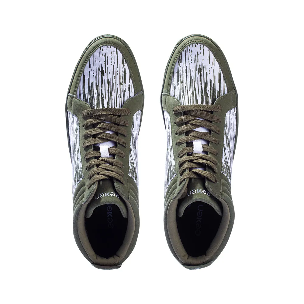 Puma Trc Mira Bright Casual Shoes Eeken E1A009 Olive Green Printed Lightweight Ultra Stylish Ankle-Length Casual Shoes For Men