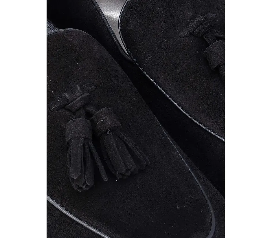 Suede Loafers With Tassels White Tassel Loafers