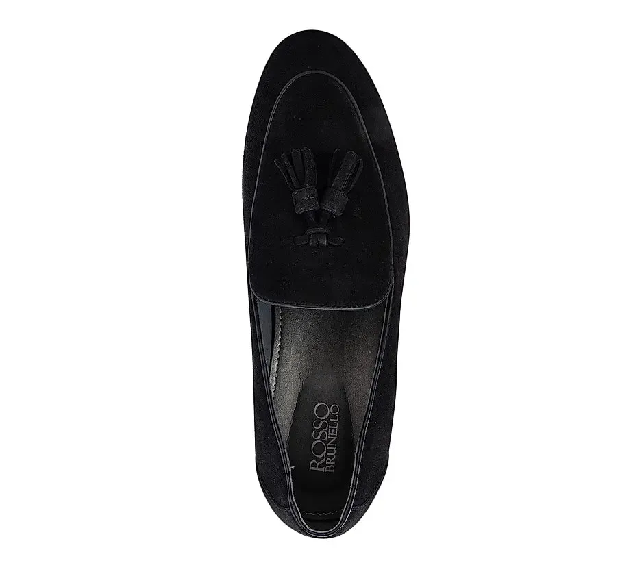 Suede Loafers With Tassels Dress Shoe Loafers