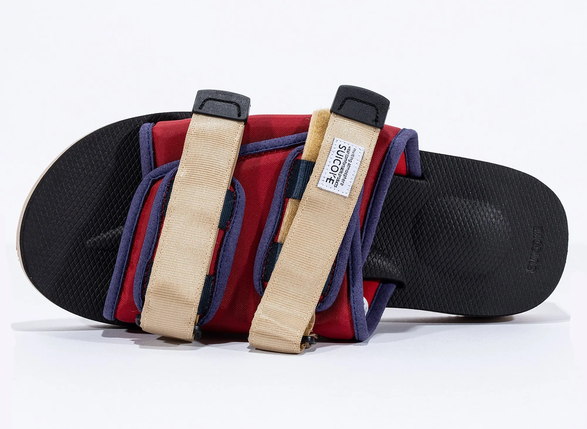 Suicoke Moto-Cab Sandals in Red/Black Closed Toe Platform Sandals
