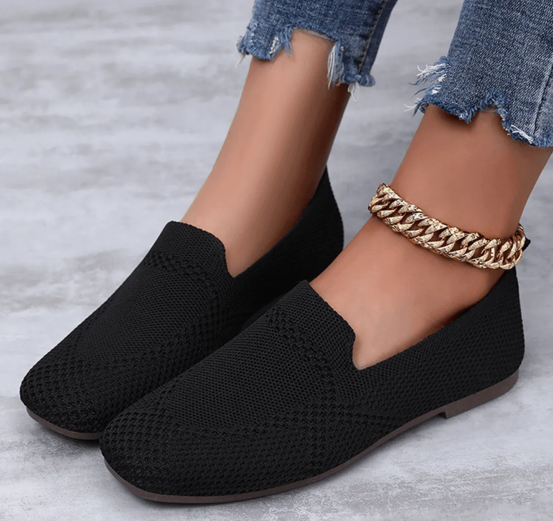 Casual Boss Shoes Flyknit Casual Flat Shoes for Women  Comfortable, Stylish Everyday Footwear
