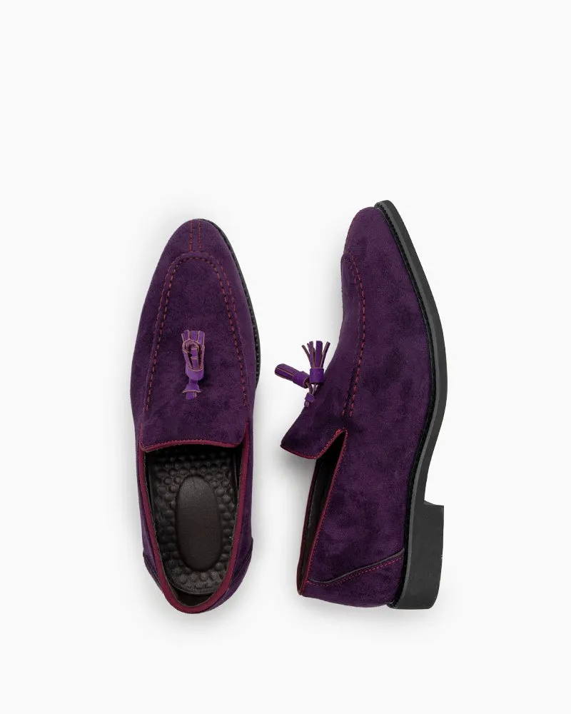 Men's Suede Tassels Slip-on Vintage Penny Casual Moccasin Loafers Loafers With Slacks