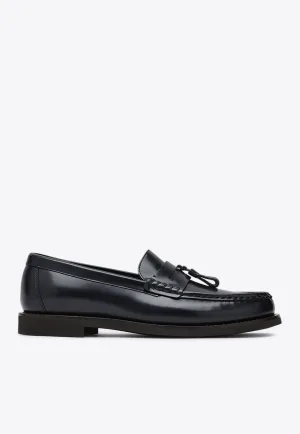 Penny Tassel Leather Loafers Loafers Leather Slip On