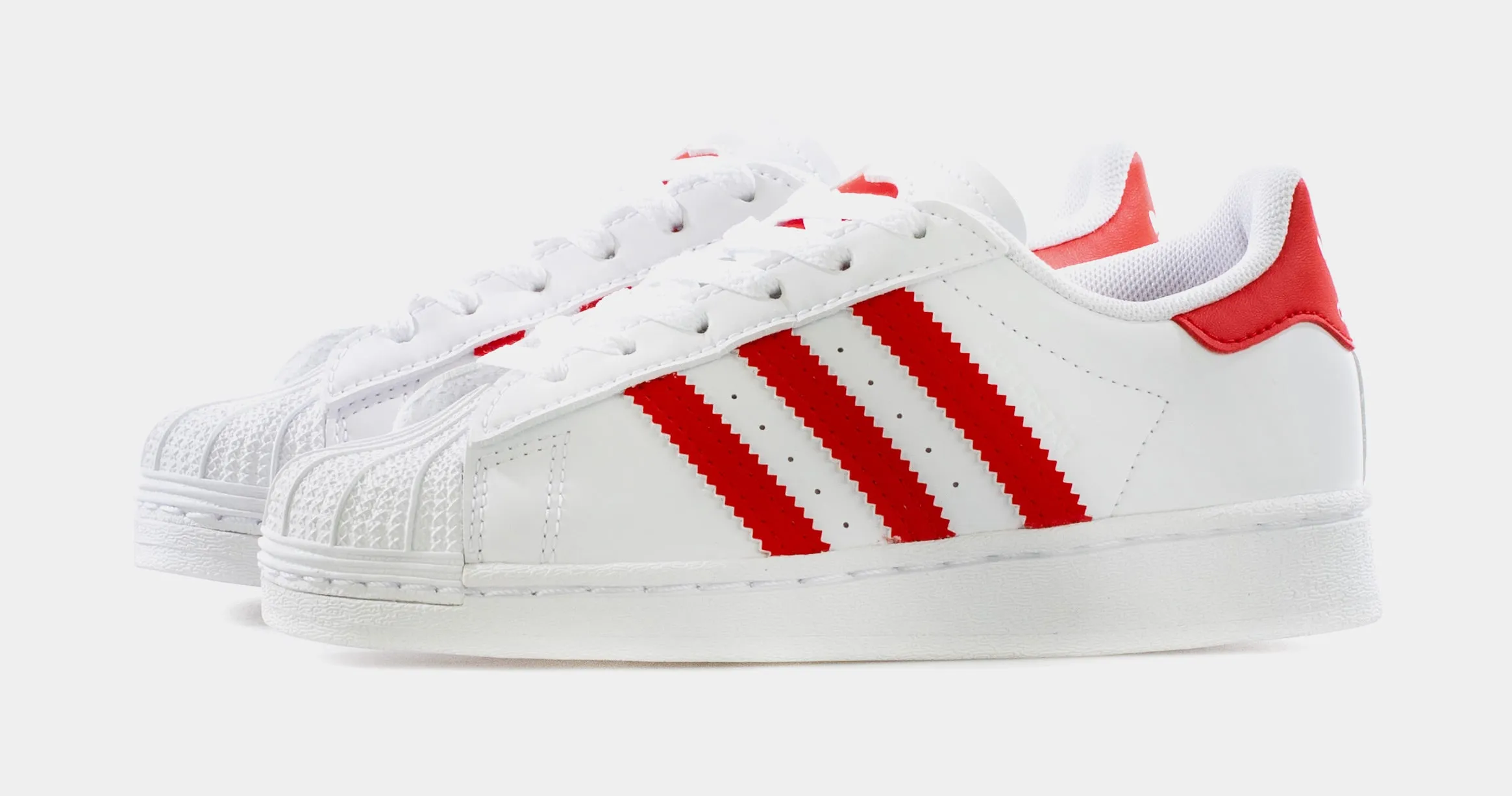 Superstar Preschool Lifestyle Shoe (White/Red) Adidas Adizero Basketball Shoes