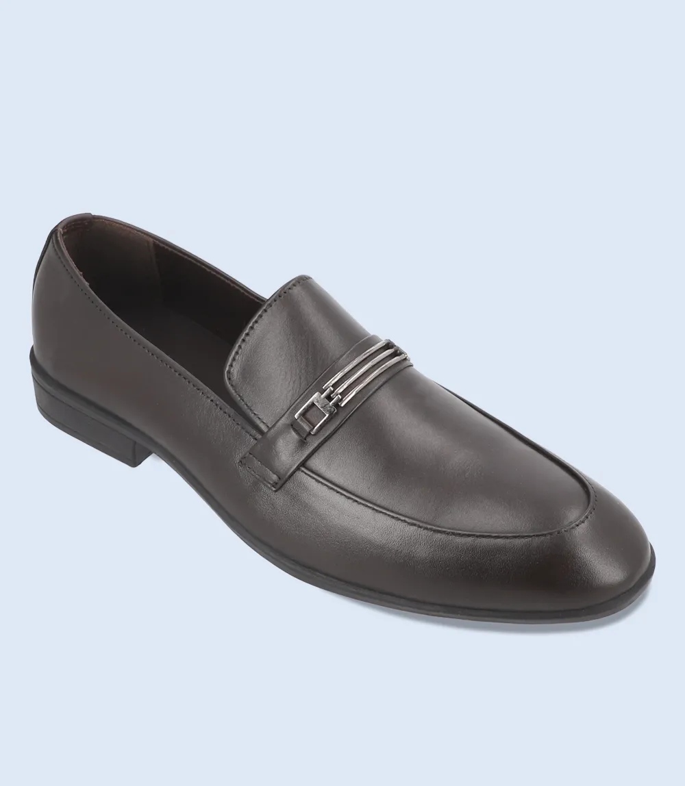 Bow Slip Ons BM6743-COFFEE-Men Slip on