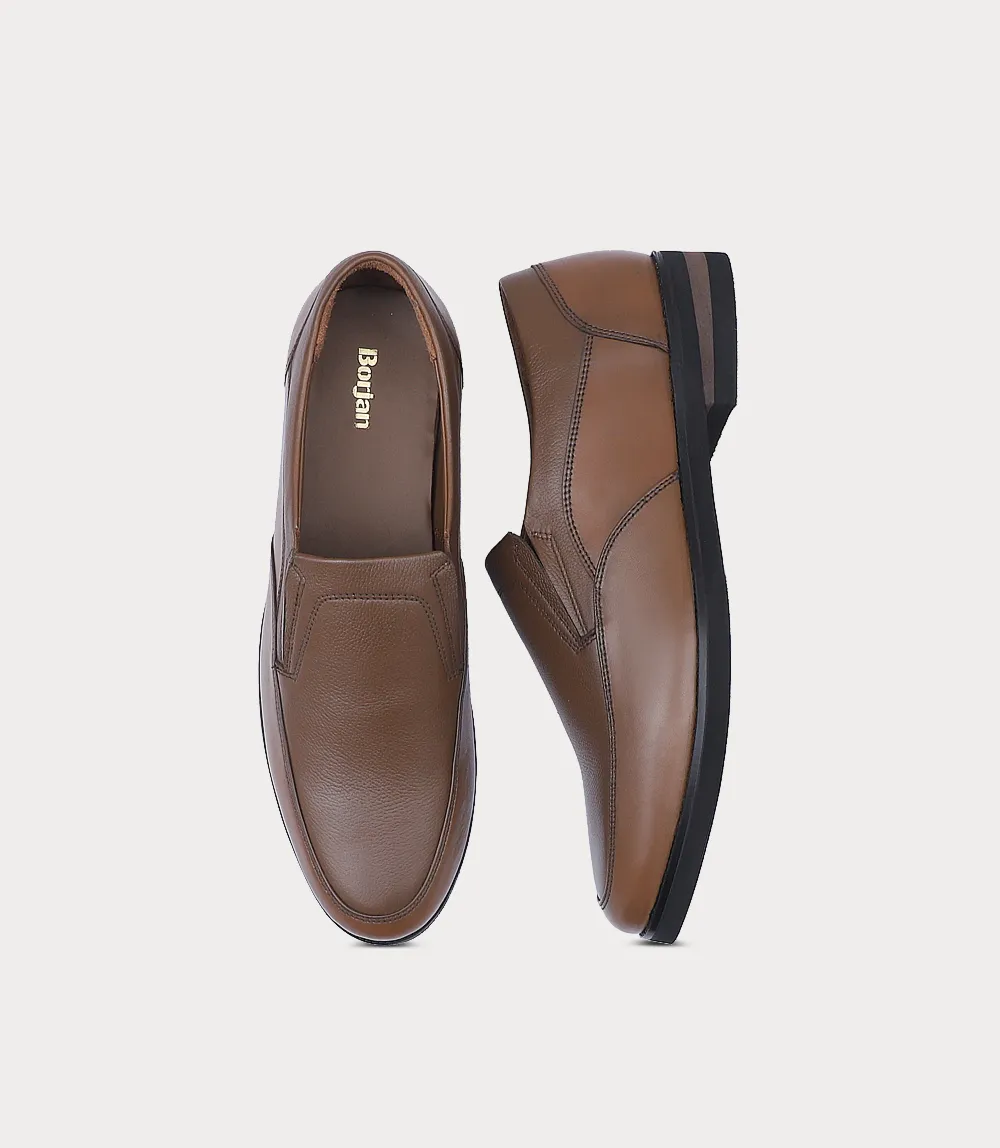 Warm Slip-on Shoes BM6692-BROWN-Men Slip On