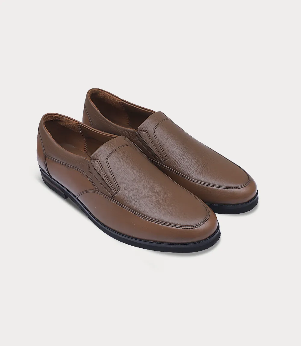 BM6692-BROWN-Men Slip On Most Comfortable Slip Ons