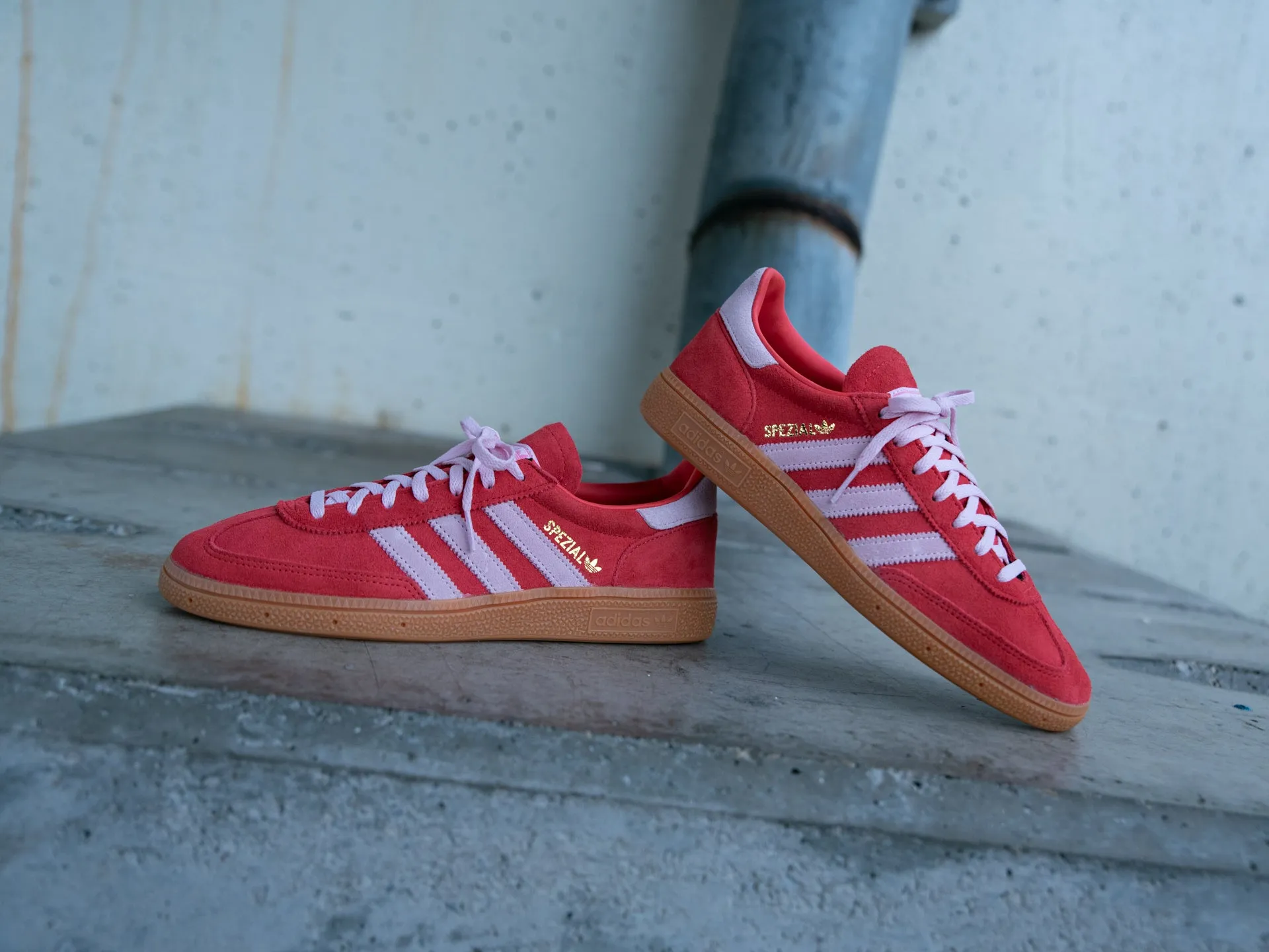 Adidas Women's Handball Spezial 'Red/Clear Pink' Adidas Shoe Collaborations