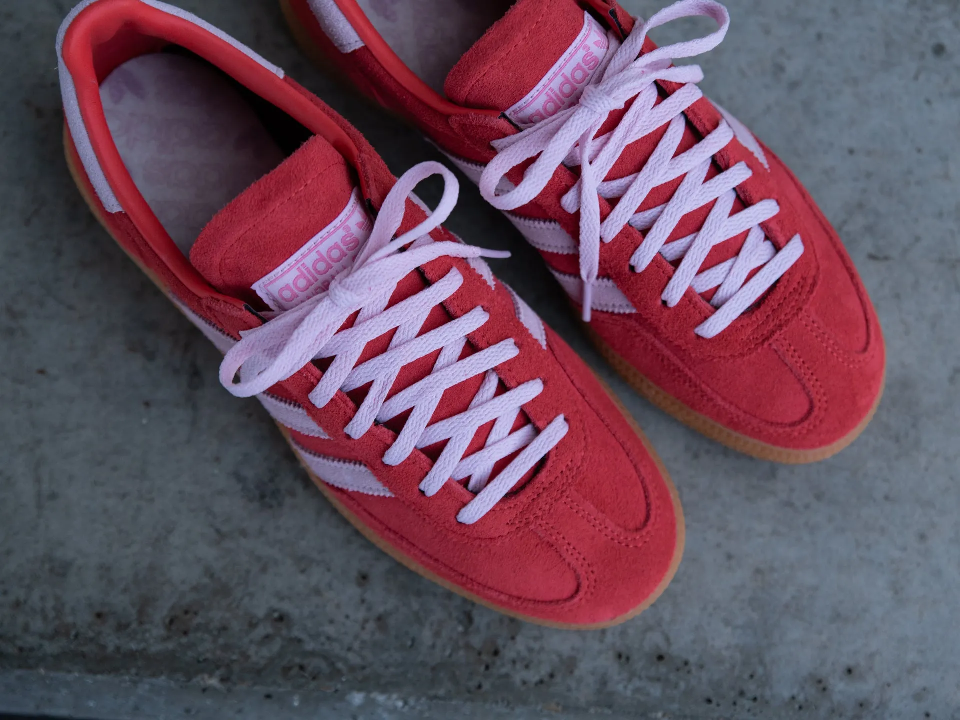 Adidas Women's Handball Spezial 'Red/Clear Pink' Adidas Supercourt Shoes