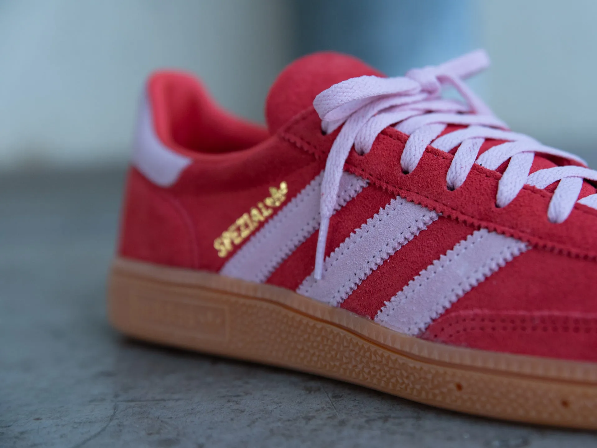 Adidas Women's Handball Spezial 'Red/Clear Pink' Adidas Shoes Cheap