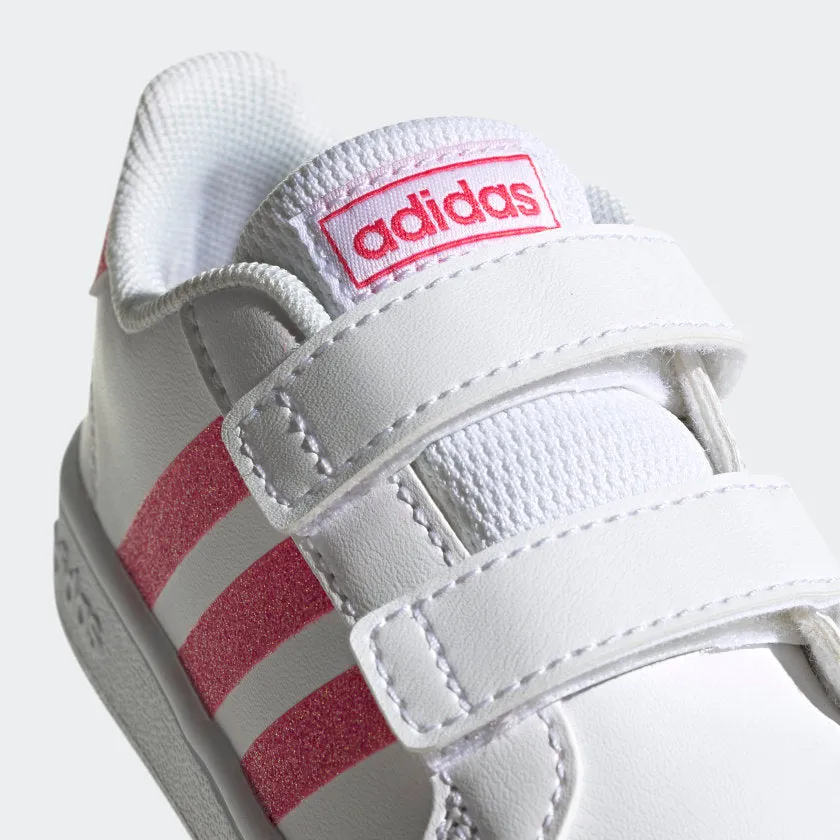 Dwight Howard Adidas Shoes Adidas Infants Grand Court Shoes White Pink EG3815
