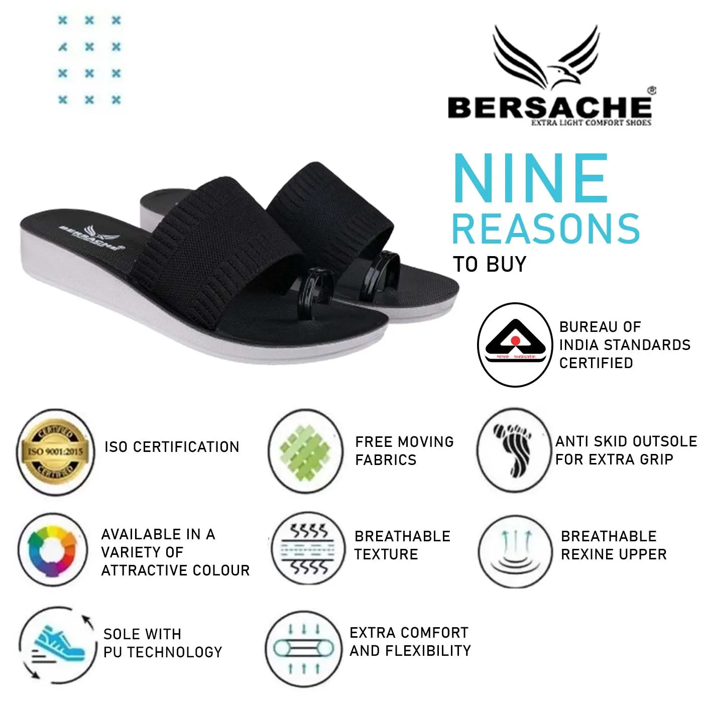 Bersache Extra Soft Classic Casual with  Regular wear with Ultra Soft & Flexibility Technology Flip Flop For women's/Girl's-(6151-Black) Outdoor Waterproof Slippers