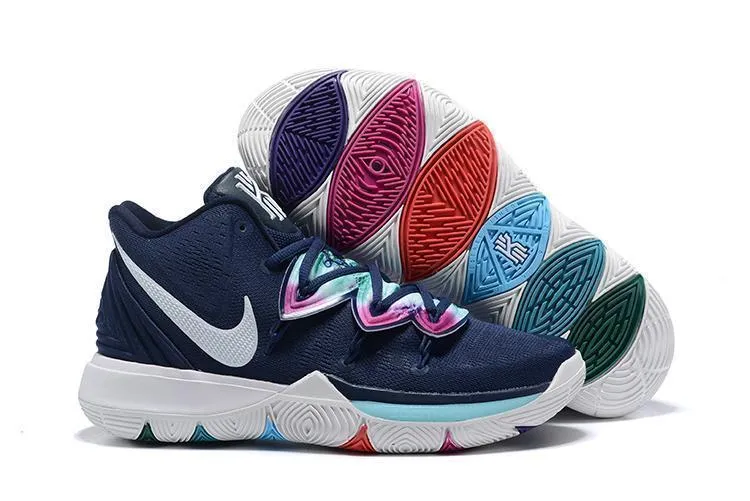 Nike Kyrie 5 Blue Camoplage Men Basketball Shoes Sale Size US 7-12 The Best Asics Walking Shoe