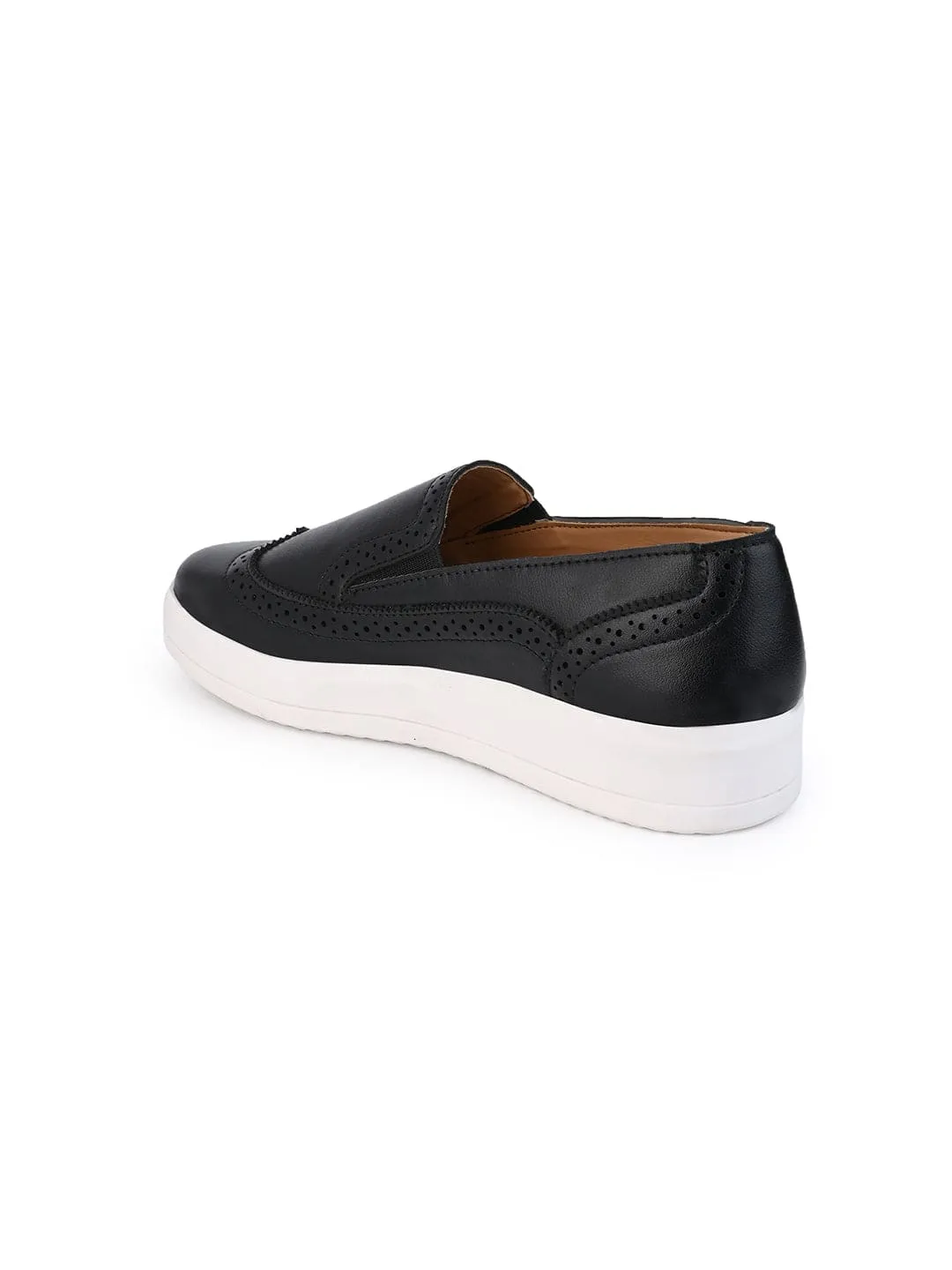 Esmee Metro Ease Sneakers for Women - Black Oxford Slip On