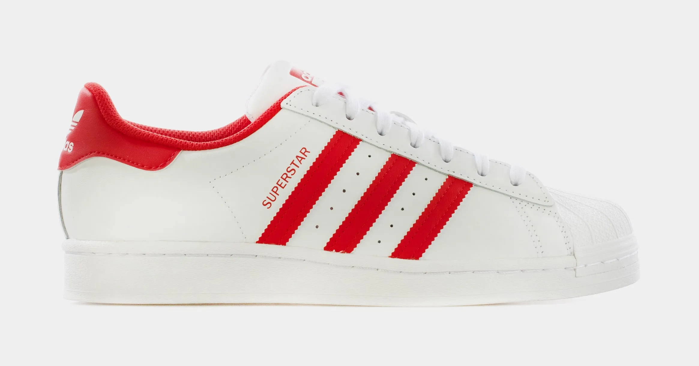 Superstar Mens Lifestyle Shoes (White/Red) Wedge Adidas Shoes