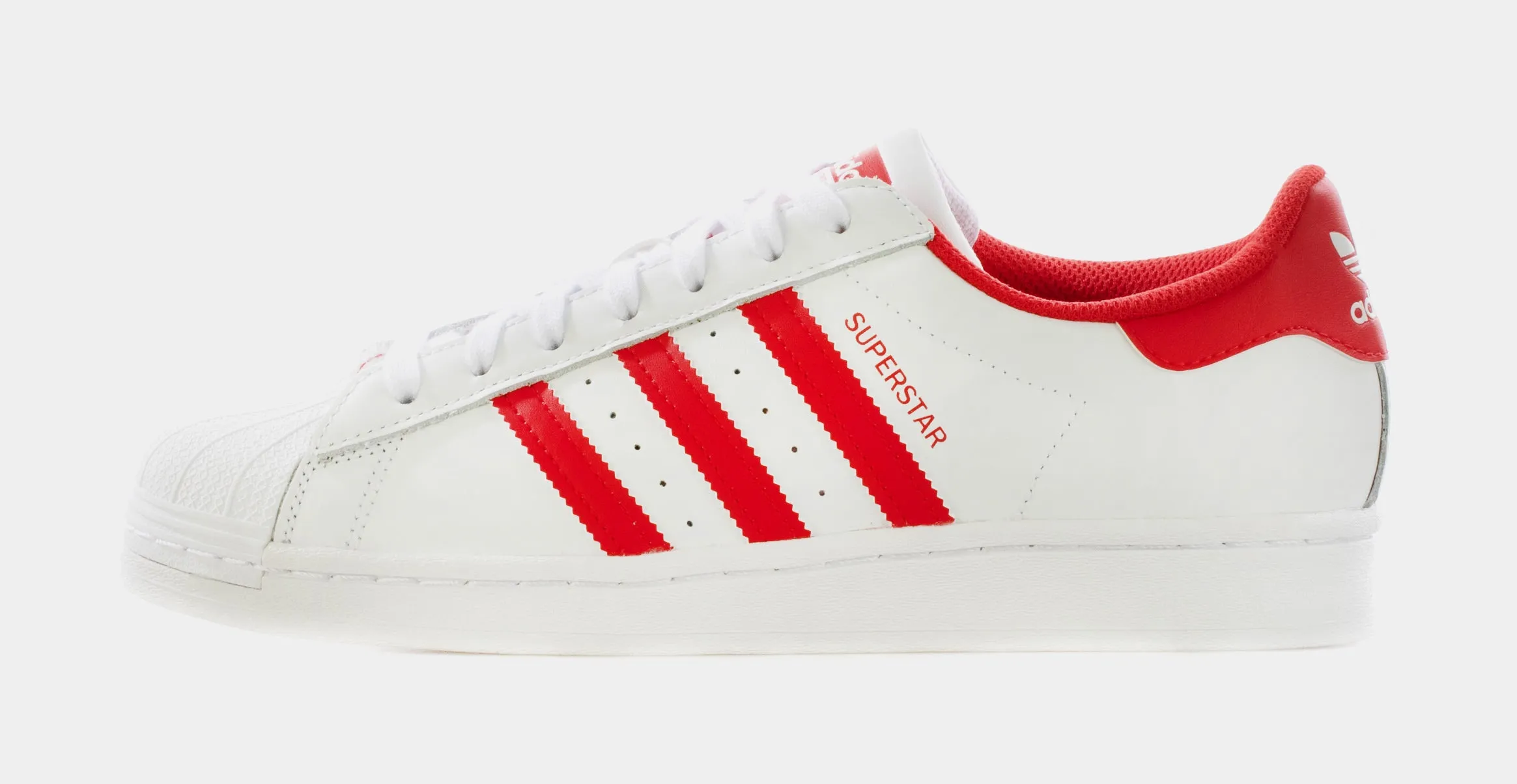 Superstar Mens Lifestyle Shoes (White/Red) Adidas Wedge Shoes