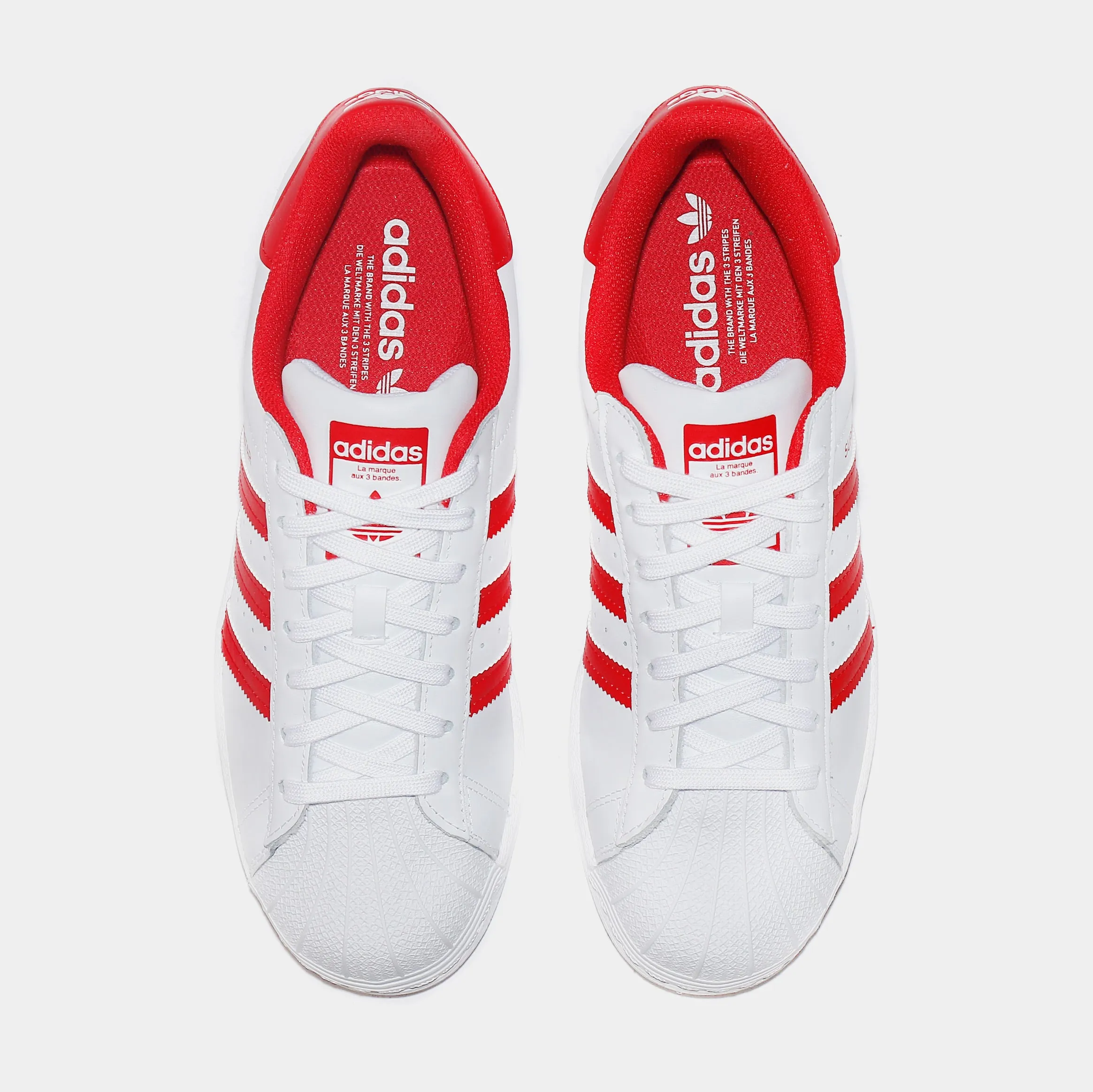 Adidas Harden Shoes Superstar Mens Lifestyle Shoes (White/Red)