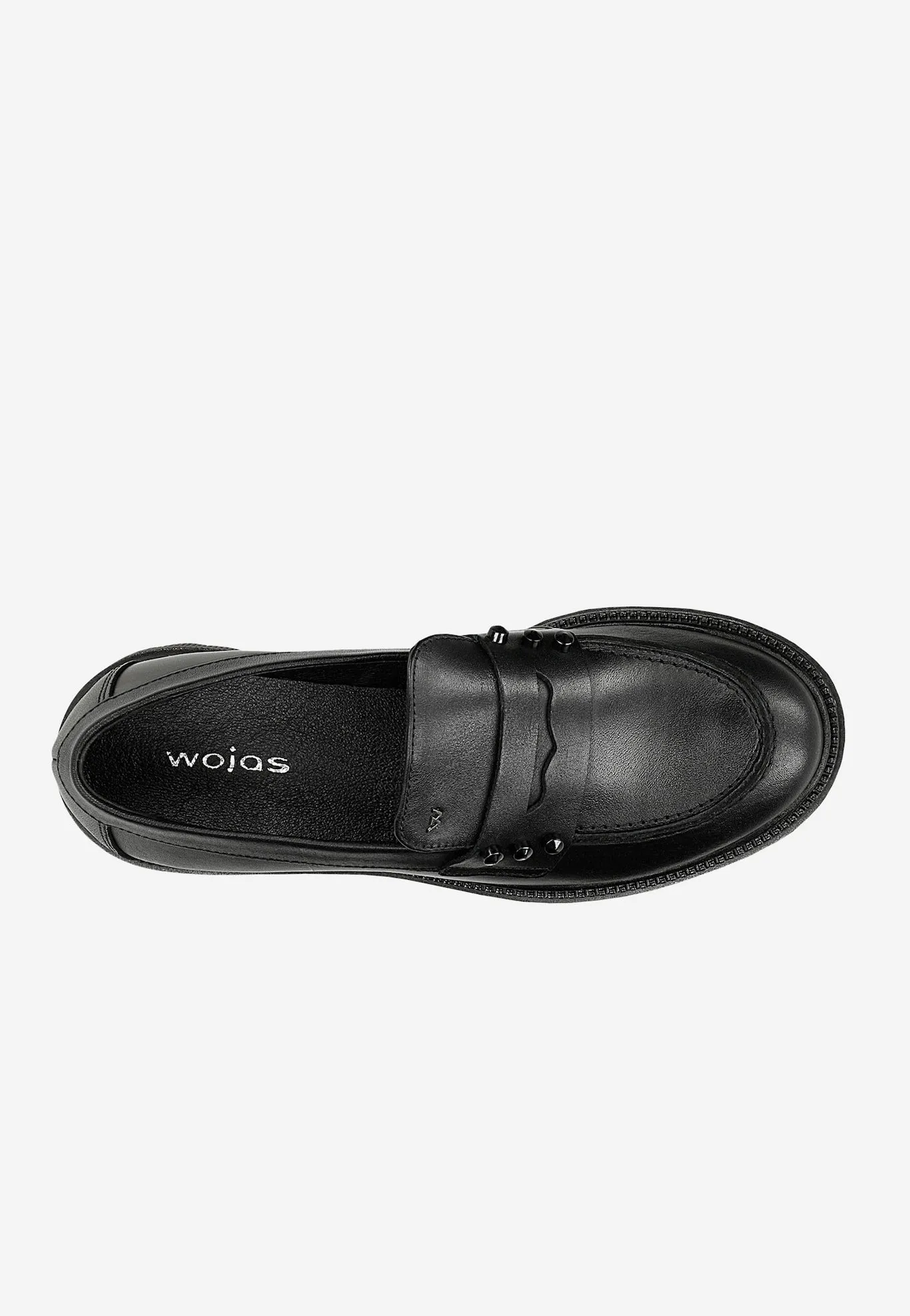 Grand Atlantic Oxford Wojas Black Leather Penny Loafers | 4631151