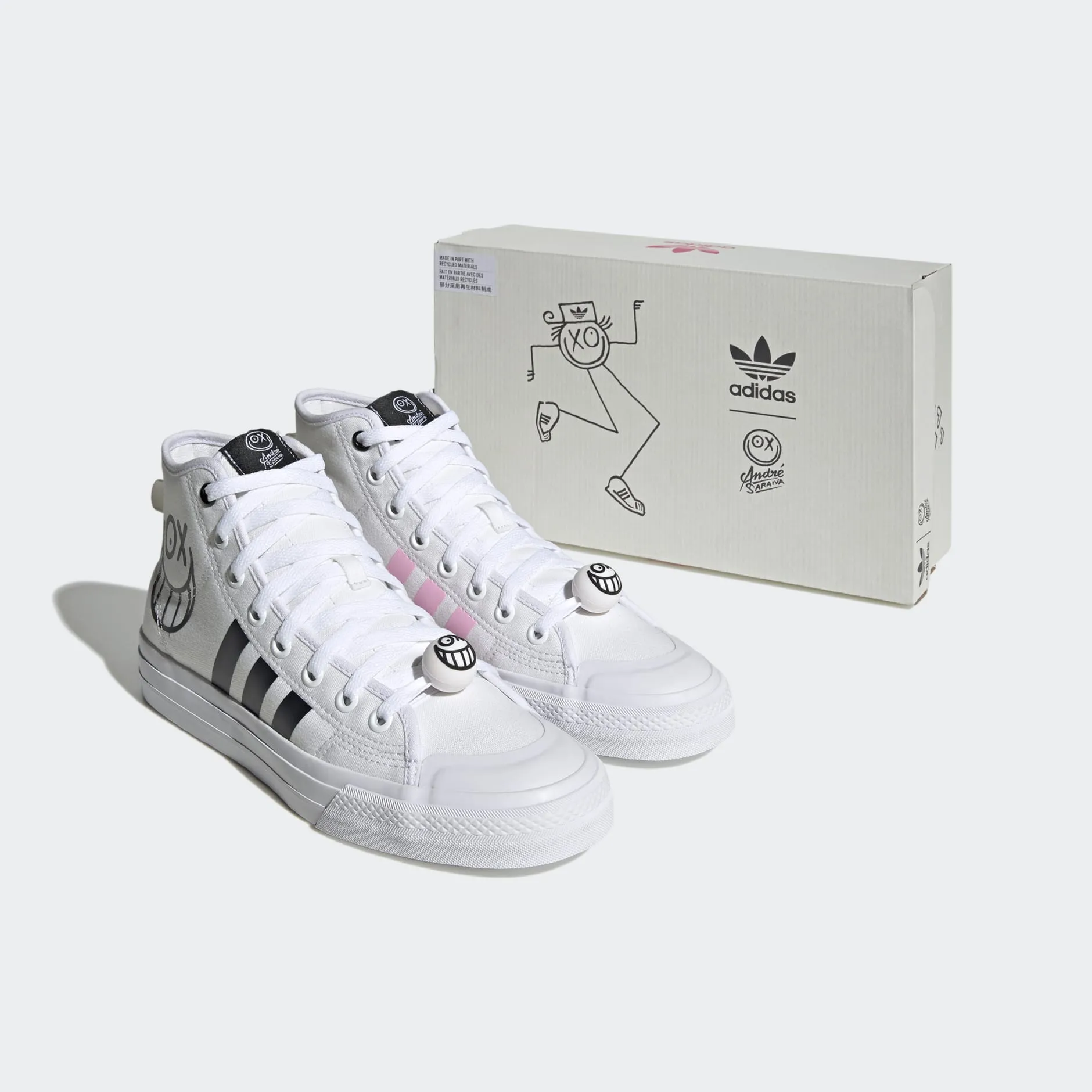 adidas x Andre Saraiva Nizza Hi RF (HQ6861) Adidas Wrestling Shoes Vintage