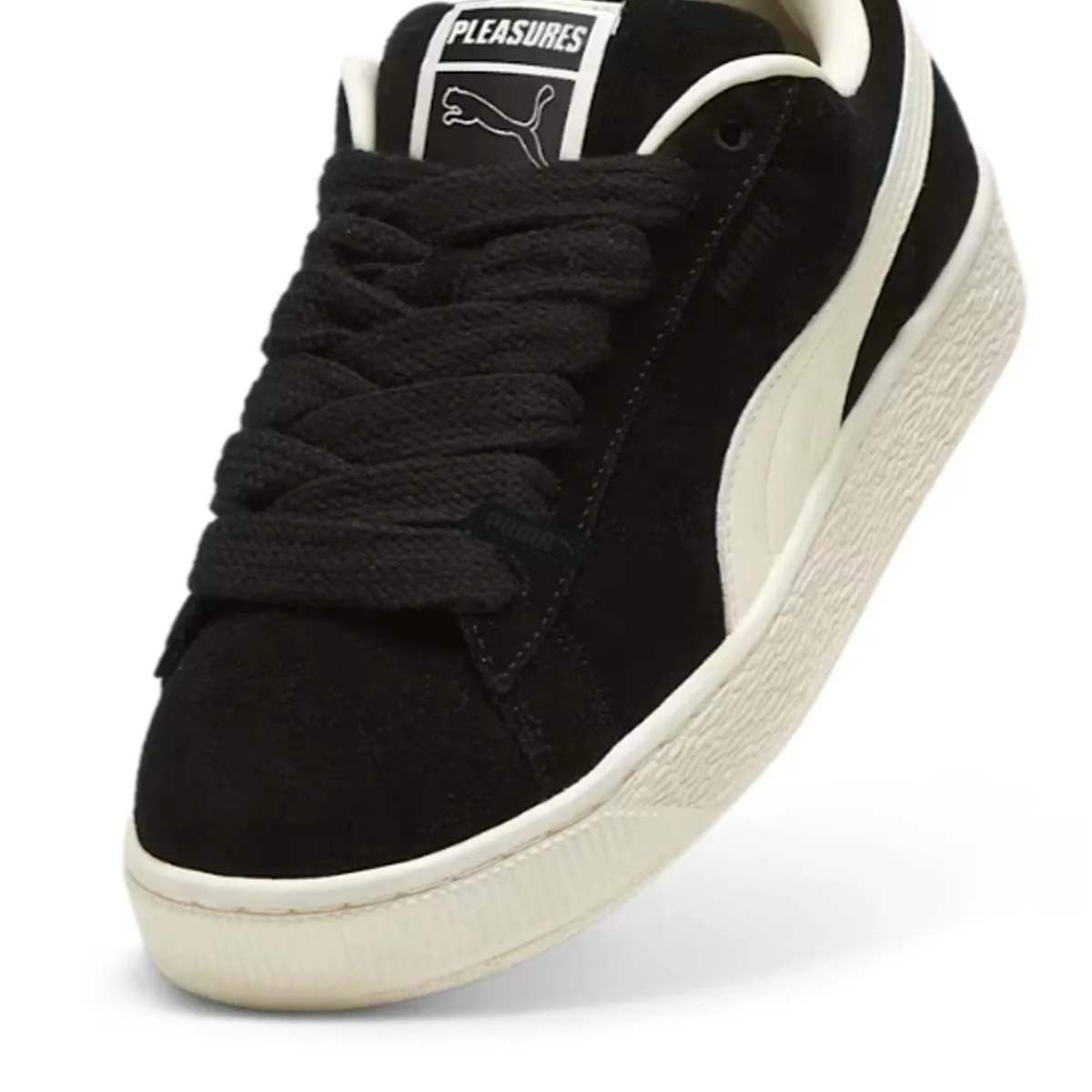   PLEASURES Suede XL 'PUMA Black Frosted Ivory' Asics Shoes For Netball