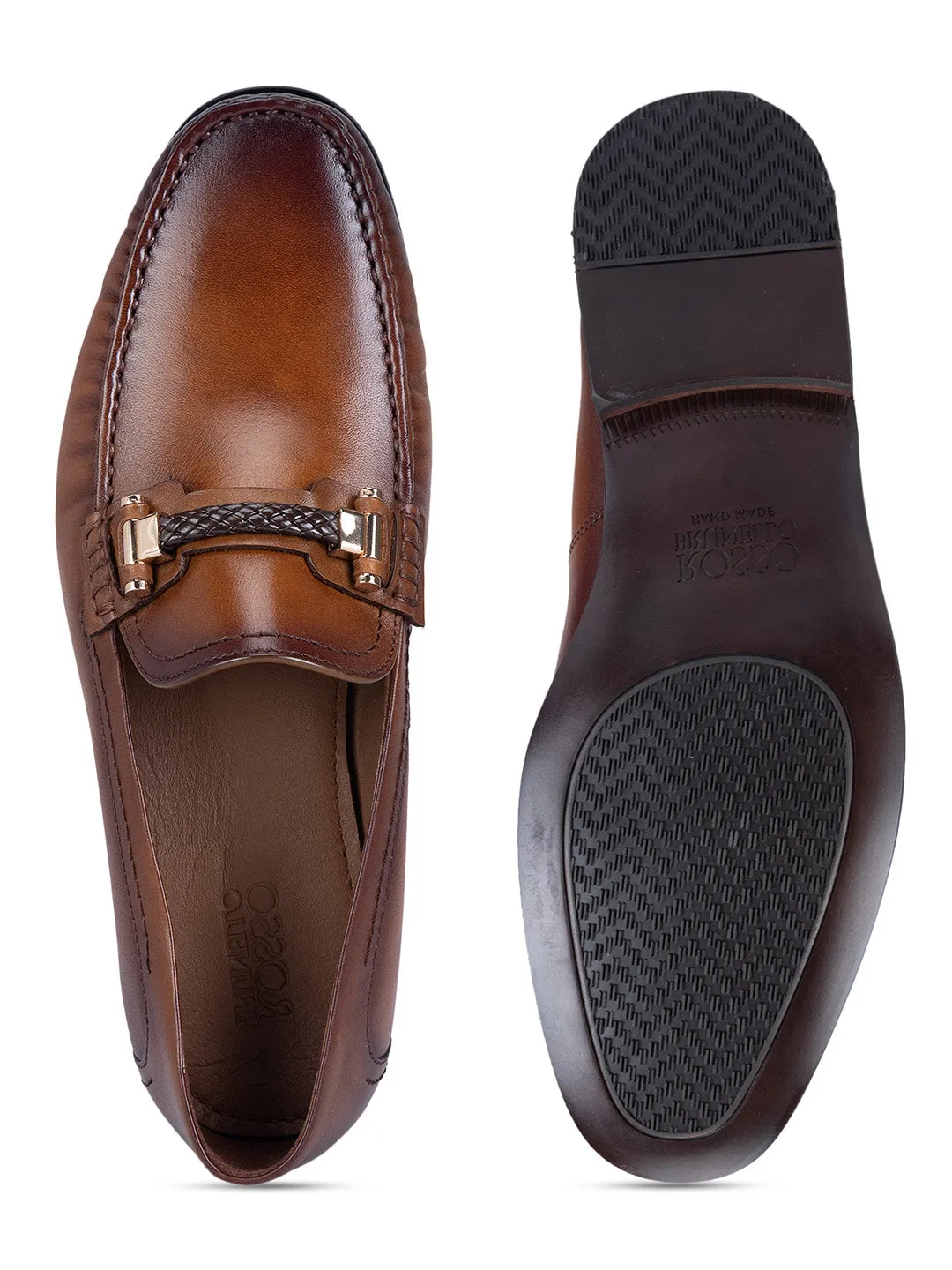 Tan Top Embellished Loafers Wide Shoes Loafers