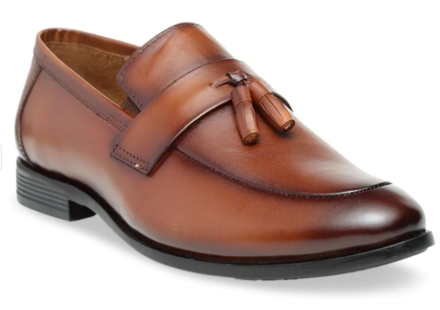 Teakwood Genuine leather Men Brown Slip-Ons Shoes For Business Attire