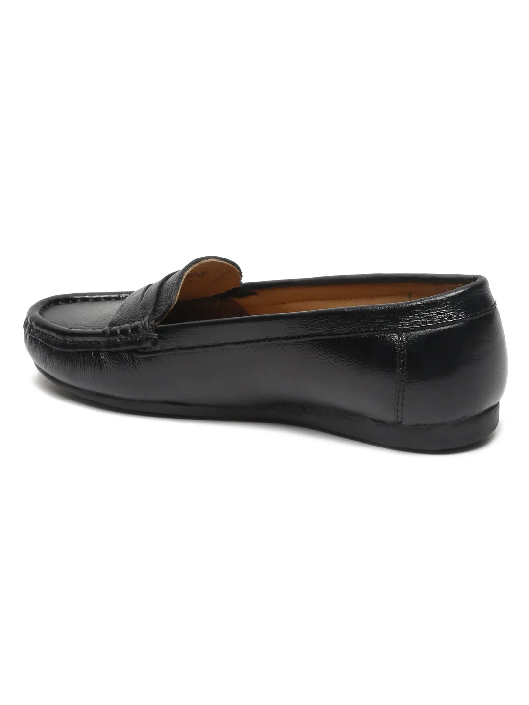 Teakwood Leathers Women Black Solid Slip-on Loafers Marc Fisher Loafers