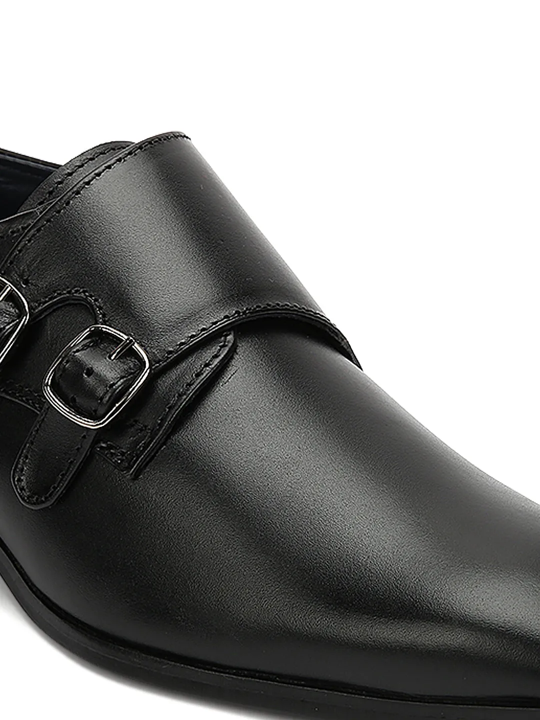 Propet Slip On Teakwood Men Genuine Leather Double-Strap Monk Shoes