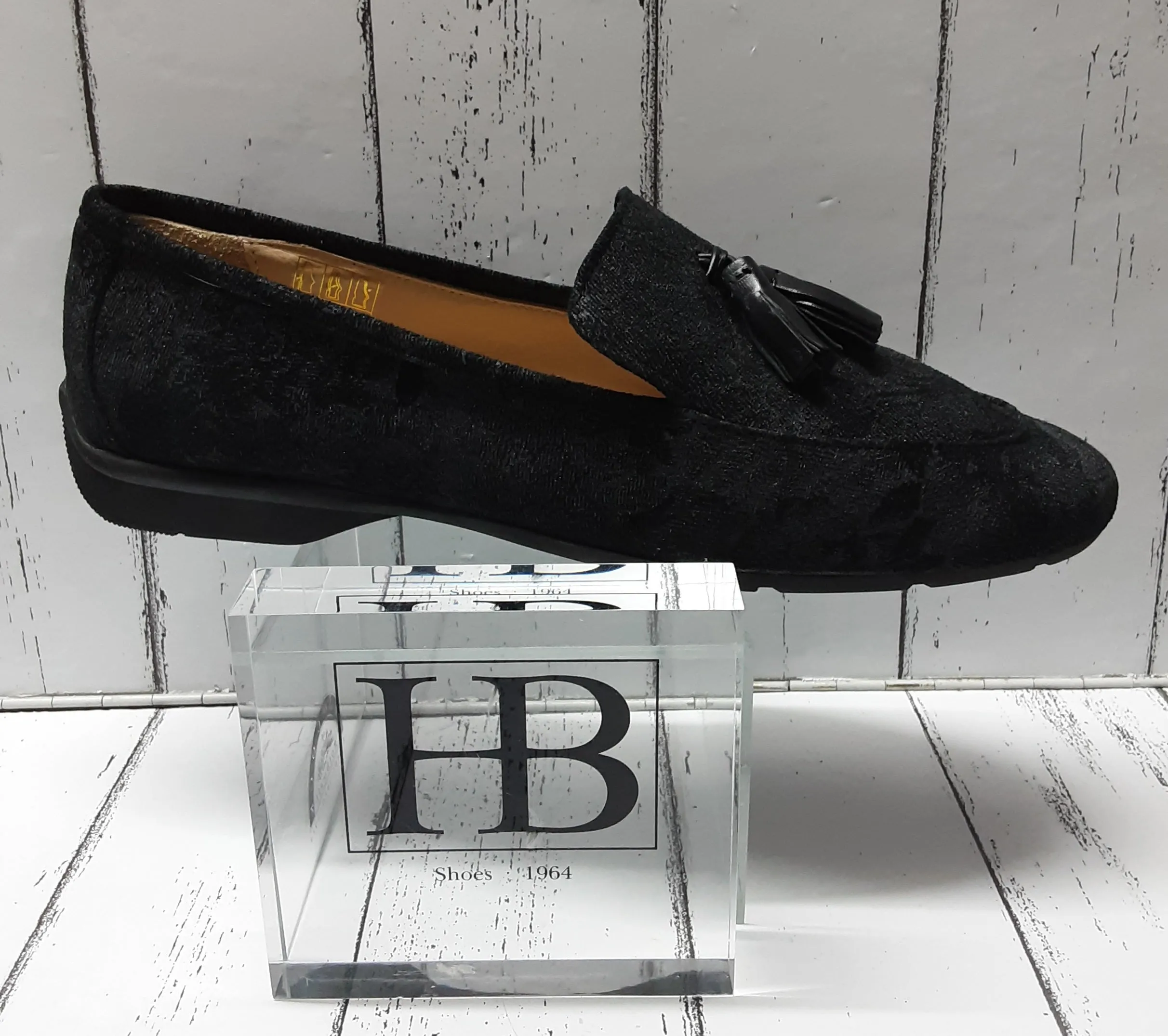 HB Italia - 852 - ANTRACITE PIZZO LOAFER - 7952 - Black Coach Loafers