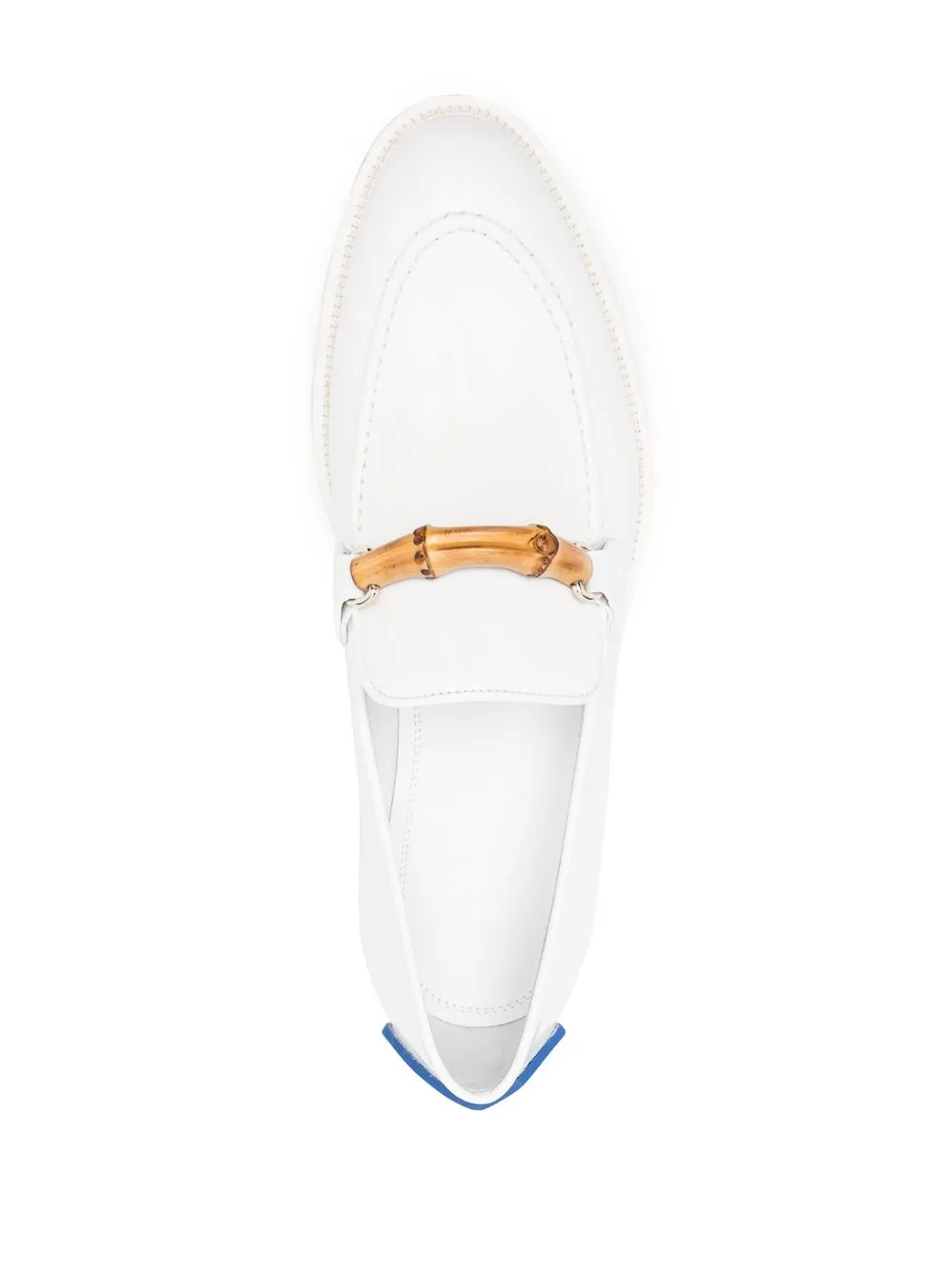 Platform Loafers With Tassels bamboo-detail leather loafers