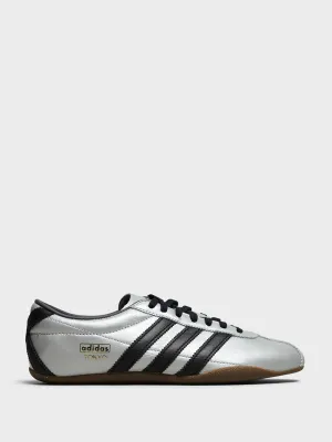 Tokyo Decon Sneakers in Silver Metallic, Core Black and Gum Adidas Campus Shoe